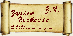 Zaviša Nešković vizit kartica